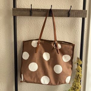 Anthropologie Polka Dot Tote
